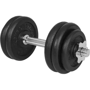 Haltère court de 15 KG avec disques en fonte - Gyronetics E-Series GN0... pas cher