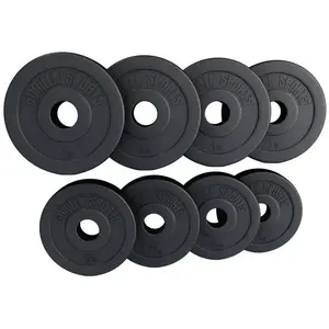 GORILLA SPORTS Disques olympiques en plastique   50 51mm   de 1 25 kg a 15 kg et disponible en lot   poids   4 x 5   4 x 2 5 kg