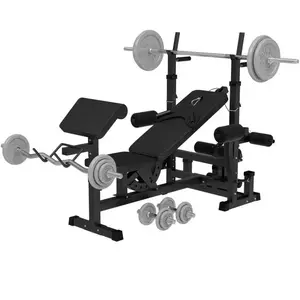 Comparateur de prix : GORILLA SPORTS® Banc de musculation multifonction - Avec kit d'haltères de 108 kg - Réglable - Avec plateau d'haltères, curlpult et Butterfly - Station de dip - Banc de musculation