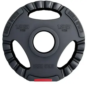 Comparateur de prix : Gorilla Sports 50/51 Mm 1,25 Kg à 15 Kg - Disques noir / rouge 1.25kg