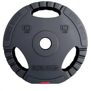 Comparateur de prix : Gorilla Sports 50/51 Mm 1,25 Kg à 15 Kg - Disques noir / rouge 10kg