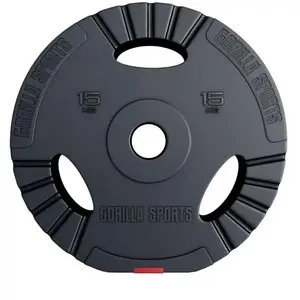 Comparateur de prix : Gorilla Sports 50/51 Mm 1,25 Kg à 15 Kg - Disques noir / rouge 15kg