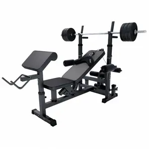 Comparateur de prix : Banc de musculation complet avec haltères barres et poids
