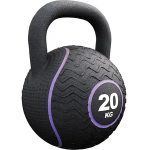 Kettlebell en caoutchouc 4 kg 20 kg 20 KG Gorilla Sports pas cher