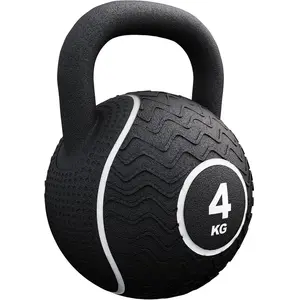 Kettlebell en caoutchouc 4 kg   20 kg 4 KG Gorilla Sports pas cher
