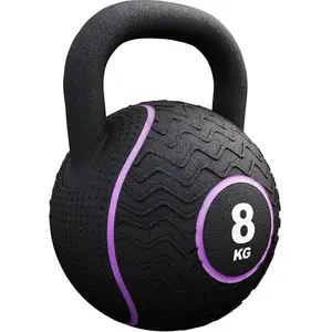 Kettlebell en caoutchouc 4 kg   20 kg 8 KG Gorilla Sports pas cher