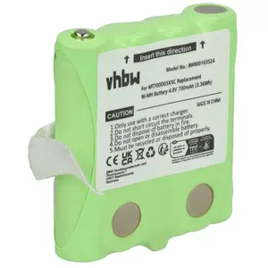 VHBW Batterie NI-MH 700mAh 4.8V pour DeTeWe Outdoor 8000, Outdoor PMR 8000, PMR8000, Reer 5005 Scopi / 5006 Scopi. Remplace MT700D03XXC