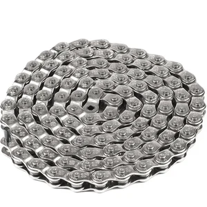 Saltbmx Chaîne Warlok Halflink C.P. en Acier Chromé - Résistante et Durable, 1/2'x1/8', 447gVendu parbikeinn