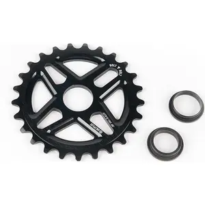 Saltbmx Centre Couronne CNC 28T en Alliage 6061-T6 Noir avec Adaptateur