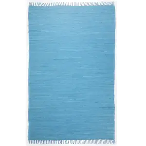 Theko Happy Cotton Tapis 100% Coton Turquoise 70 cm x 140 cmVendu paramazon