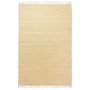 Theko Tapis réversible en coton - tissé à la main - naturel 120x180 pas cher