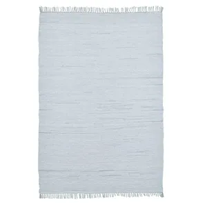 Theko Tapis réversible en coton - tissé à la main - Gris 60x120