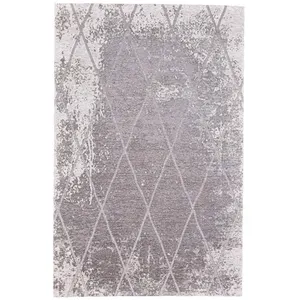 Tom Tailor Tapis graphique et brillant tissé machine Argent 80x150 cm pas cher