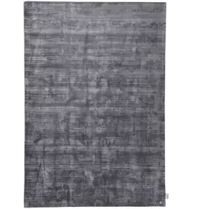 Tom Tailor Tapis élégant doux et brillant Anthracite 65x135 pas cher