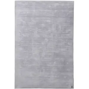 Tom Tailor Tapis élégant doux et brillant en viscose argent 65x135 pas cher