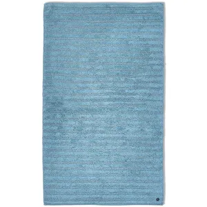 Tom Tailor Tapis de bain structure fait à la main Bleu 60x100 pas cher