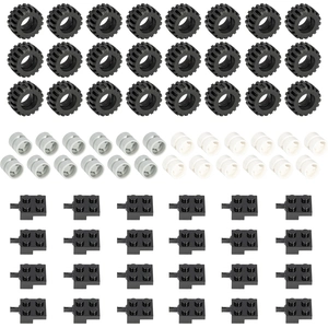 LEGO Ensemble de 72 roues, pneus et essieux - Pièces détachées - Acces... pas cher