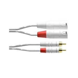 Cordial 2 x RCA-2 x XLR, 3 m, 2 x RCA, Femelle, 2 x XLR (3-pin), Mâle, 3 m, Blanc