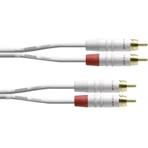 Cordial CFU0.9CC-SNOW - Câble audio 2 RCA mâles - 2 RCA mâles 90 cm blancVendu paramazon