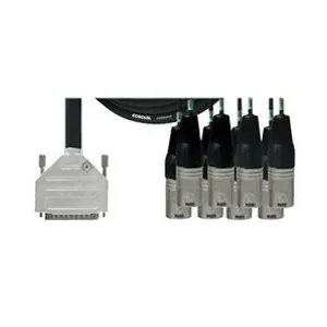 Comparateur de prix : Cordial CFD5DMT - Câble multipaire Sub-D 25 broches-8 XLR mâles 5 m