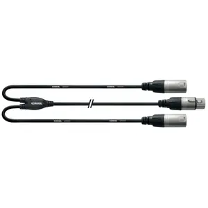 Comparateur de prix : Cordial Câble Y Bretelle XLR Femelle/2 XLR Mâles 30 CM