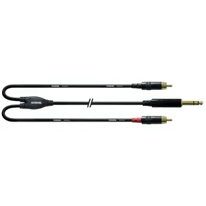 Comparateur de prix : Câble audio Cordial FairLine CFY3VCC 3m - Câble Y Jack ST / 2 x RCA M Gold
