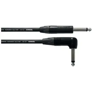 Cordial Cable Guitare Jack Droit /Coudé 3 M Câbles jack / instrument