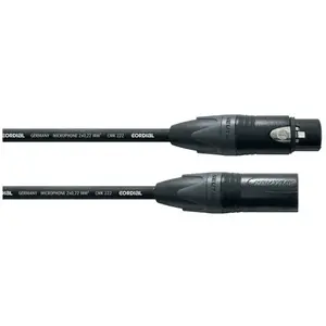 Comparateur de prix : Câble de microphone - Cordial - CPM 1 FM - XLR-F/XLR-M - 1 m - Noir