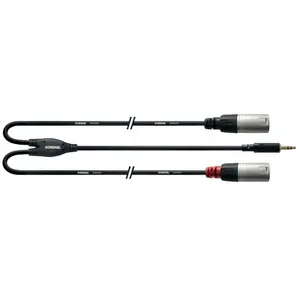 Comparateur de prix : Cordial CFY15WMM Câble Y Mini-Jack Stéréo/2 XLR M. Longs - 1.5M