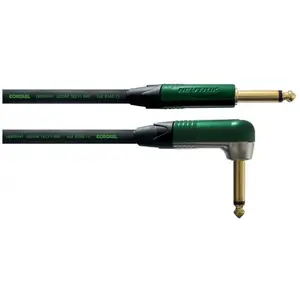 Cordial Cable Guitare Jack Droit /Coudé 6 M Vert Câbles jack / instrument