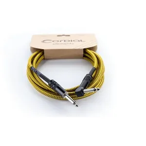 Cordial Cable Guitare Jack Droit /Coudé 3 M Tweed Jaune Câbles jack / instrument