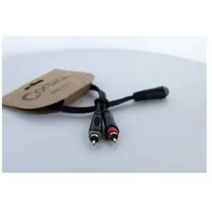 Cordial - Adaptateur y 14889 Jack / Cinch-RCA audio [1x Jack femelle 3.5 mm - 2x Cinch-RCA femelle] 0.30 m noir gaine en