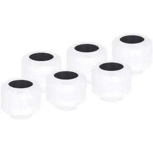 Alphacool Eiszapfen PRO Anschluss 13mm HardTube Fitting G1/4, 6-Pack - weiß pas cher