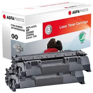 AgfaPhoto - Pack de 2 - noir - compatible - remanufacturé - cartouche de toner (alternative pour : HP 05A, HP CE505A, HP CE505D) - pour HP LaserJetVendu pardarty