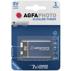 AgfaPhoto 6LR61 Pile 6LR61 (9V) alcaline(s) 9 v 1 pc(s) X37199