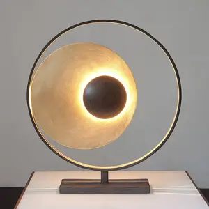 Holländer Lampe à poser Satellite doré et brun, hauteur 58 pas cher