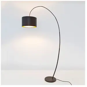 Holländer Lampadaire arqué Bambou Arco, brun-noir/doré
