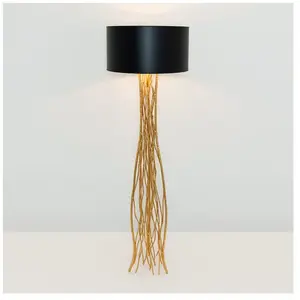 Holländer Lampadaire Capri en noir-doré
