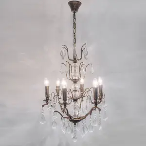 Holländer Lustre Cristallo, 6 lampes, doré antique-brunVendu parluminaire