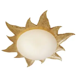 Holländer Plafonnier NOVA GOLD avec verre opaleVendu parluminaire