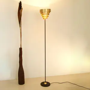 Holländer Éclatant lampadaire BANDEROLE brun et doré