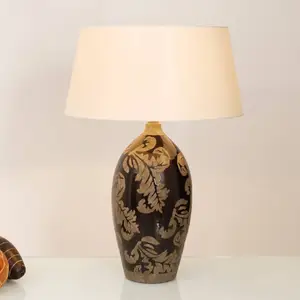Comparateur de prix : Holländer Lampe à poser Toulouse ronde, hauteur 65 cm, noire