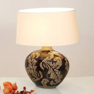 Holländer Lampe à poser Toulouse ovale, hauteur 43 cm, noire pas cher