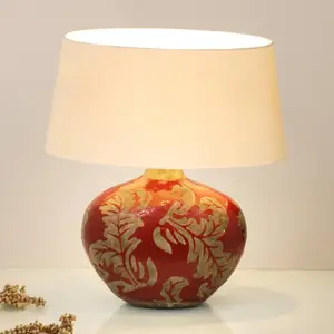 Comparateur de prix : Holländer Lampe à poser Toulouse ovale, hauteur 43 cm, rouge