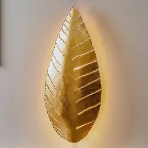 Comparateur de prix : Holländer Applique Pietro en forme de feuille, dorée