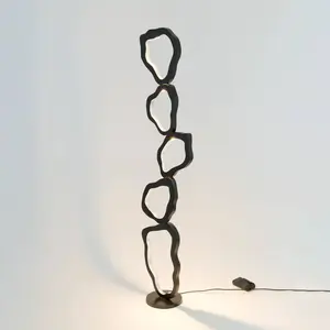 Holländer Lampe sur pied LED Infernale, noir/argent, 5 lampes, ferVendu parluminaire