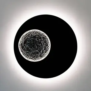Holländer Applique murale LED Luna, brun-noir/argent, Ø 120 cm, ferVendu parluminaire