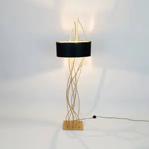 Holländer Lampe sur pied Elba ovale, or/noir, hauteur 180 cm, ferVendu parluminaire
