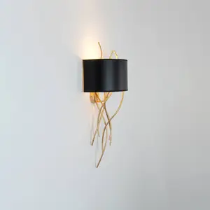 Holländer Applique Elba Corto à 1 lampe noire/doréeVendu parluminaire