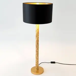 Holländer Lampe de table Cancelliere Rotonda noir/or 79 cm pas cher